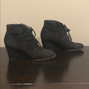 Suade black booties